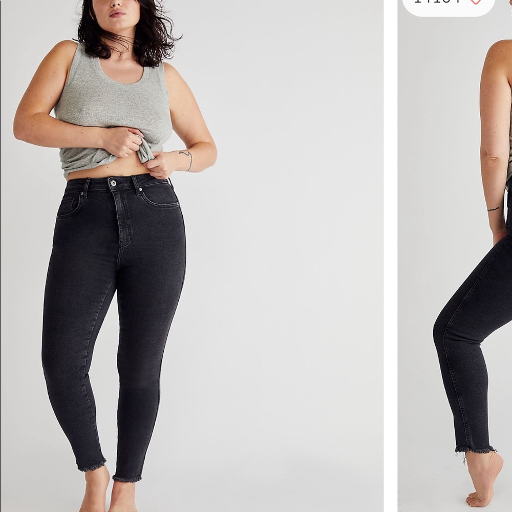 Free people raw high rise jegging